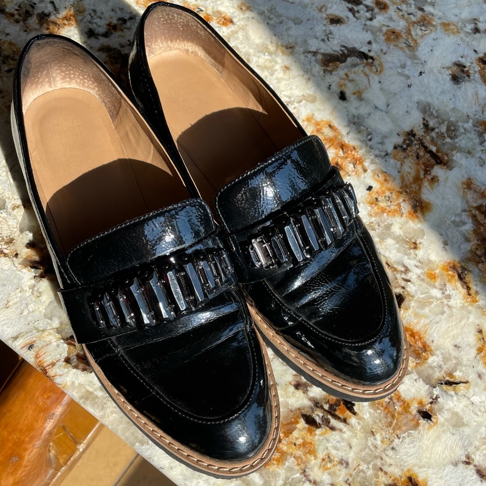 FRANCO SARTO, Loafers w jewels, Sz 10/10.5